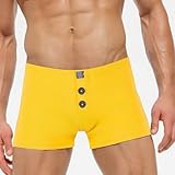 Mymyguoe Retroshorts Für Herren Boxershorts Mit Knöpfen Atmungsaktiv Unterhosen Hipster Microfaser...