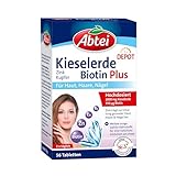 Abtei Kieselerde Biotin Plus - mit Zink für schöne Haut, Haare und Nägel - Depot-Technologie mit...