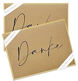 Pusteblume Grusskarten 2 x Natur Dankeskarte aus recyceltem Karton mit Umschlägen - Karte Danke...