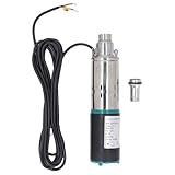 Marhynchus 12-V-Tiefbrunnenpumpe, Edelstahl-Tauchschnecken-Wasserpumpe, 1,2 M³/h Förderleistung,...