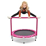 COSTWAY Ø92cm Mini Trampolin, Fitness Trampolin faltbar, Kindertrampolin bis 150kg belastbar,...