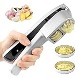 VFANDV Knoblauchpresse Edelstahl, 2 In 1 Knoblauchhacker und schneider, Knoblauchschneider Ingwer...