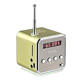 iplusmile Td-V26 Digital Mini Lautsprecher, Tragbare Radios, Mini Stereo mit Fm Mp3 Mp4 Micro Sd/Tf...