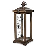 True Statements Trauer Holz-Laterne 42cm groß – personalisierte Gedenklaterne mit Namen & Daten...