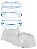 Amazon Basics Futter- und Wasserspender für Haustiere, Tränke, 3.8 liters, Größe S, Transparent,...