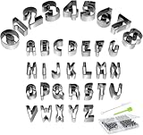 35 Stück Alphabet- & Zahlen-Ausstechformen – Ausstecher-Formen für Kekse, Fondant & Teig –...