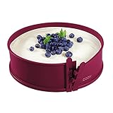 coox Springform mit Porzellanboden ⌀ 26 cm in Dunkelrot, backen und direkt auf der Porzellanplatte...