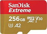 SanDisk Extreme microSD-Karte für mobiles Gaming 256 GB, Unterstützt mit A2 App Performance...