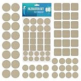 shinfly Filzgleiter Selbstklebend - 60 Stück Filzgleiter für Stühle - Möbelgleiter Filz...