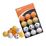 GEWO Sports-Mix Tischtennisbälle - Plastik Tischtennis Bälle 40+ im Sport Design - 12 Bunte,...