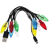 BCOATH Schnur USB Nachtlicht USB Glühbirne USB Lichterkette Urlaub USB Lichter Weihnachtsdekoration...