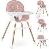 Nukido Hochstuhl Baby Kinderhochstuhl Essstuhl 3in1 Abnehmbares Tablett Verstellbar Sicherheitsgurt...