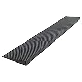 Wiltec Türschwellenrampe 900x150x25 mm für Rollstuhl & Rollator, schwarz, Rollstuhlrampe aus...