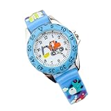 Uonlytech Kinder 3D Armbanduhr Bagger Design Quarz Zifferblatt Silikonband Leicht zu Tragen Geschenk...