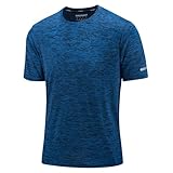 KEFITEVD T Shirt Herren Sportshirt Kurzarm Funktionsshirt Laufshirt Yoga Shirt Sportbekleidung für...