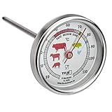 TFA Dostmann Analoges Bratenthermometer aus Edelstahl, 14.1028, ideal für Fleisch, Fisch,...