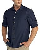 33,000ft Funktionshemd Herren UPF50+ UV-Schutz Langarm Hemd Atmungsaktiv Button-Down-Hemd Outdoor...