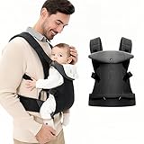 IULONEE Babytrage für Neugeborene Ergonomische Baby Carrier mit abnehmbarem Lätzchen Vorne nach...