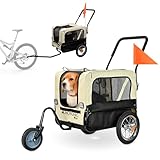 Mobiclinic®, Hundeanhänger für Fahrrad + Hundewagen, 2 in 1, Bis 40 kg, wasserdichte Abdeckung,...
