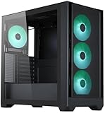 Silentware Flow 110 Black A-RGB Midi Tower PC-Gehäuse, Meshfront mit seitlichem Lufteinlass,...