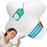 ELONEO Nackenstützkissen, Visko Schlafkissen in Schmetterlingsform, Nackenkissen Kopfkissen ideal...
