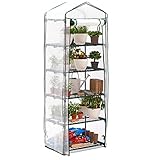 Bramble - Premium Garten Foliengewächshaus für Balkon & Terrasse mit 5 Regalen, Stahlrahmen &...