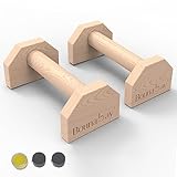 Liegestützgriffe Push Up Bars 1 Paar Griffe,Holz-Parallettes gelenkschonende Liegestützgriffe,für...