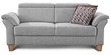 Cavadore 3-Sitzer Sofa Ammerland / Couch mit Federkern im Landhausstil / Inkl. verstellbaren...