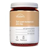 Vitaler's Koreanischer Ginseng 500 mg - 60 Kapseln, Vegan, 2 Monate Supplementierung Keine...
