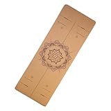 sopomarkt24 Yogamatte Kork 183x61x0,7 cm, rutschfest, dämpfend, schadstofffrei, ideal für Yoga,...