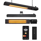 Infrarot Heizstrahler Terrasse 2000W, Deckenheizung, Decken-Heizstrahler Outdoor mit 9-Wärmestufen,...