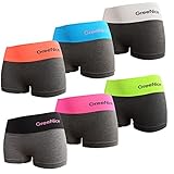 Junione 6er Pack Damen Hotpants aus Microfaser Panty Dessous Unterhose (as3, Numeric, jaspo_l, l_l,...