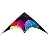 Wolkenstürmer® Flip (Regenbogen) Lenkdrachen - 2-Leiner Sportlenkdrachen inkl. Polyesterleinen und...