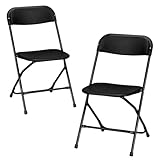 LEADZM 6er-Set Klappstühle aus Kunststoff, Tragbare Bürostuhl,Metallgestell aus Stahl, 158 KG,...