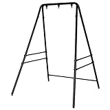 LEADZM Hängemattengestell - Doppelquerträger-Design, Stabiler, 4-Bein Standgestell mit 3 Ringen...