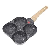 ARTSEWPLY Mini Omelette Pfanne mit Antihaftbeschichtung Hitzebeständiger Holzgriff für Eier...