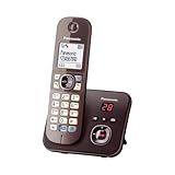 Panasonic KX-TG6821GA DECT Schnurlostelefon mit Anrufbeantworter (strahlungsarm, Eco-Modus, GAP...