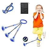 HIQE-FL Springender Ball Blinkender,Swing Wheel mit Lichtrad,Kinder Blinkender Springring,Faltbarer...