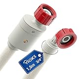 VIOKS Aquastop Zulaufschlauch Waschmaschine Schlauch 3/4 Zoll 1,5m 90°C Gerade/Gewinkelt -...