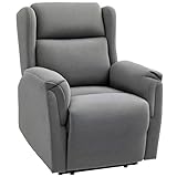HOMCOM Relaxsessel, Fernsehsessel mit Liegefunktion, TV-Sessel mit Taschenfederkern, Gepolstert...
