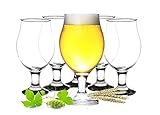 Glasmark Krosno Gläser-Set Für Bier 0,5 Liter Biergläser Pokal Gläser Für Craft Beer Biertulpe...