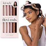 Kitsch Jumbo-Locken ohne Hitze, 6 Stück – Lockenstab ohne Hitze mit Satinüberzug –...
