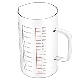 TOYANDONA Glas messbecher aus Borosilikatglas mit Skala Vielseitiger Hitzebeständiger Messbecher...