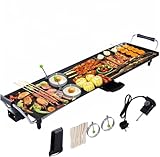 RELAX4LIFE Tischgrill elektrisch, 90 x 23 cm extra lange Teppanyaki-/Plancha-Grillplatte,...