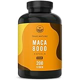 Maca 8000 Gold - 200 vegane Kapseln - enthält Eisen (trägt zur Verringerung von Müdigkeit bei) -...