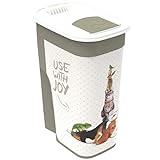Rotho Flo Tierfutterbox 4,1l mit Deckel, Kunststoff (PP) BPA-frei, anthrazit/weiss, 4,1l (19,5 x...