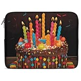 Laptophülle, Tragetasche, Happy Birthday, Big Cake, stoßfeste Computertasche, 38,1 cm (15 Zoll),...