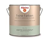 Alpina 2,5 L. Feine Farben, Farbwahl, Edelmatte Wandfarbe für Innen (No.12 Sanfter Morgentau -...