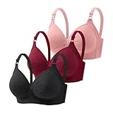 3er Pack BHS Damen Ohne Bügel Push Up Bra Bequem Große Größen Bustier Leicht Weich Atmungsaktive...