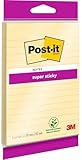 Post-it Super Sticky Notes im Großformat XXL, Gelb, Liniert, 102 mm x 152 mm, 45 Blatt -...